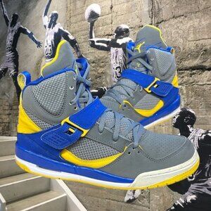 Nike Air Jordan Flight 23 Womens Gray Blue Athletic Shoes Sneakers 524865-089